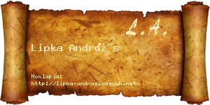Lipka András névjegykártya