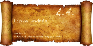 Lipka András névjegykártya